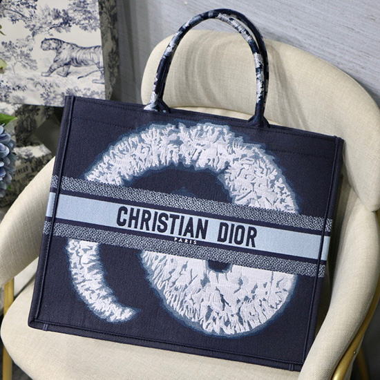 Dior Embroidered Canvas Book Tote MD12875