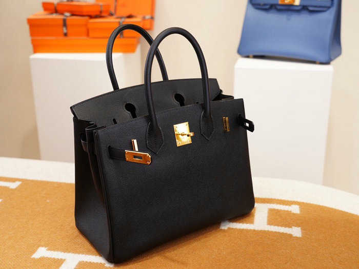 Hermes Epsom Leather Birkin Bag Black HB253035