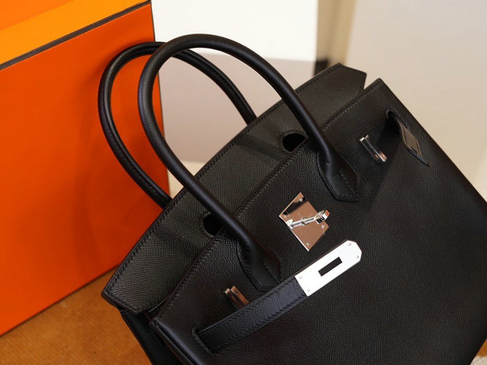 Hermes Epsom Leather Birkin Bag Black HB253035