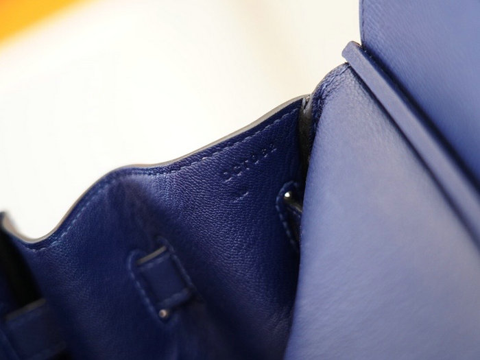 Hermes Epsom Leather Birkin Bag Blue HB253035