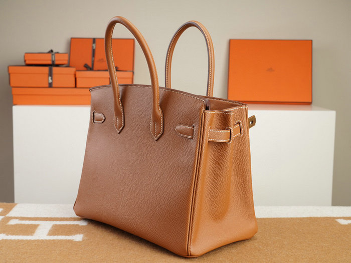 Hermes Epsom Leather Birkin Bag Brown HB253035