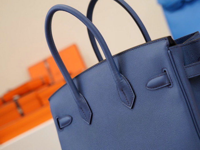 Hermes Epsom Leather Birkin Bag Light Blue HB253035