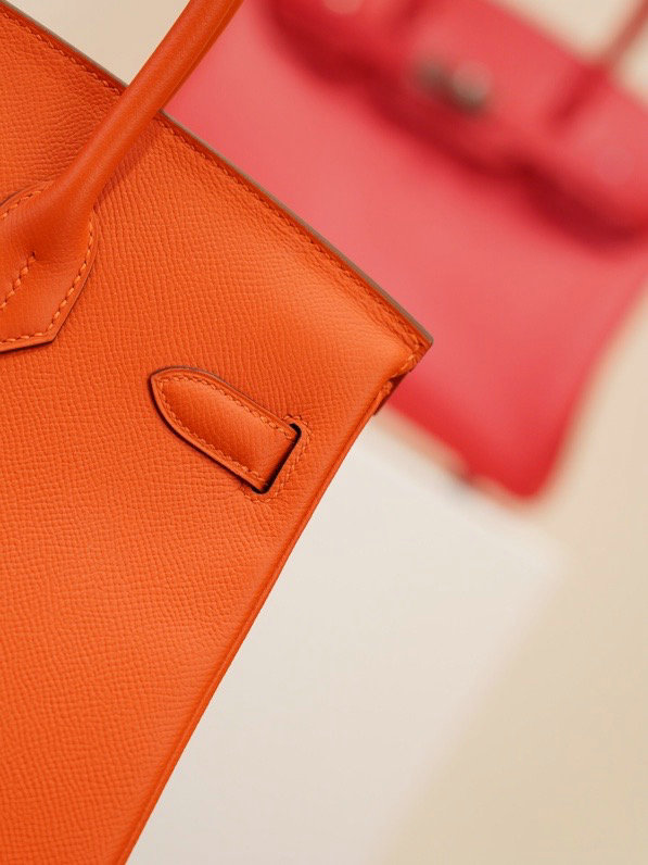 Hermes Epsom Leather Birkin Bag Orange HB253035