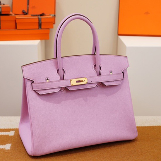 Hermes Epsom Leather Birkin Bag Pink HB253035