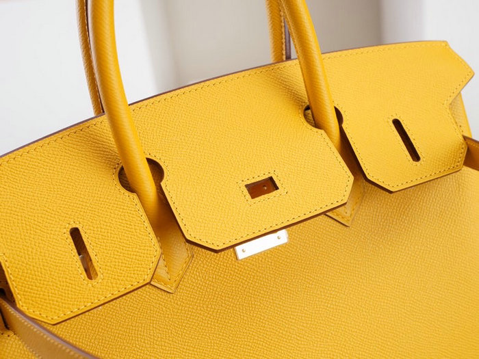 Hermes Epsom Leather Birkin Bag Yellow HB253035