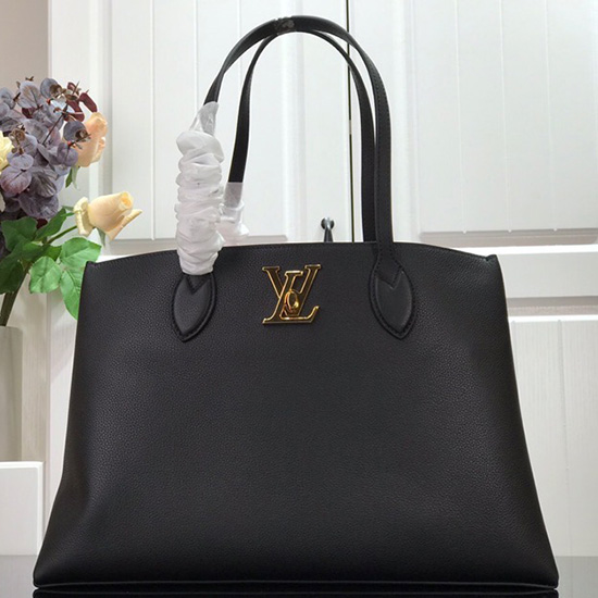 Louis Vuitton Lockme Shopper Black M57346