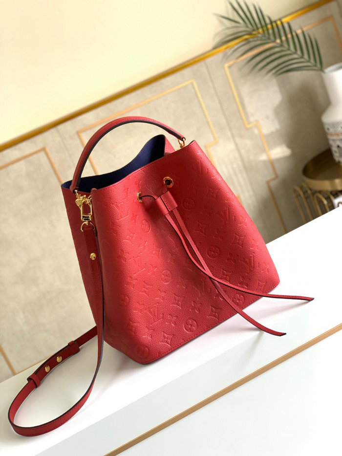 Louis Vuitton Monogram Empreinte Neonoe MM Red M45256