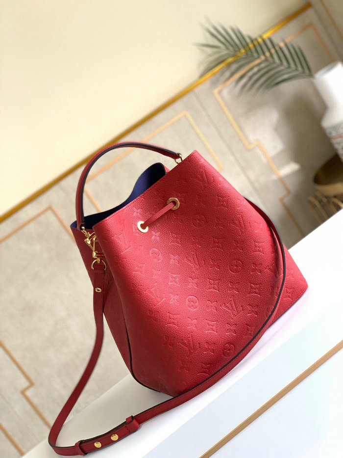 Louis Vuitton Monogram Empreinte Neonoe MM Red M45256