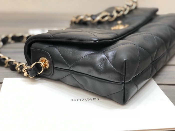 Chanel Lambskin Flap Bag Black AS2300