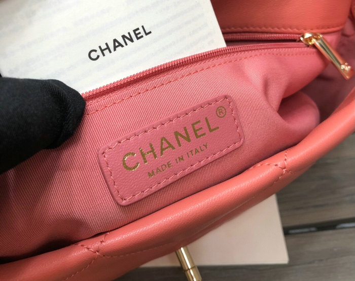 Chanel Lambskin Flap Bag Coral AS2300