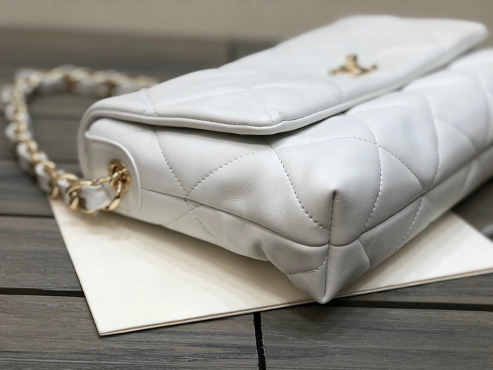 Chanel Lambskin Flap Bag White AS2300