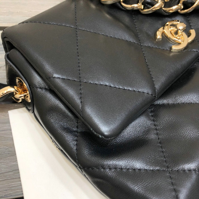 Chanel Lambskin Small Flap Bag Black AS2299