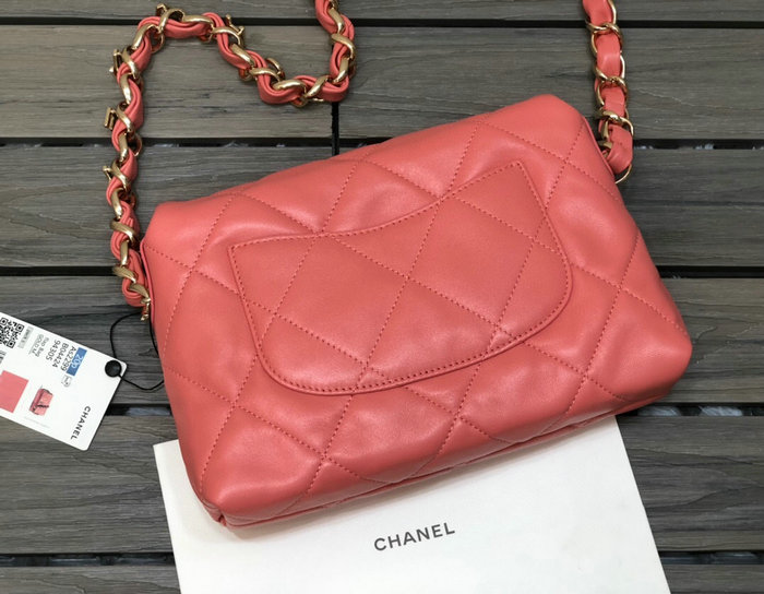 Chanel Lambskin Small Flap Bag Coral AS2299