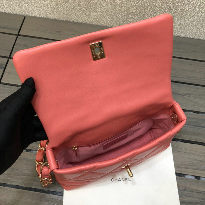 Chanel Lambskin Small Flap Bag Coral AS2299