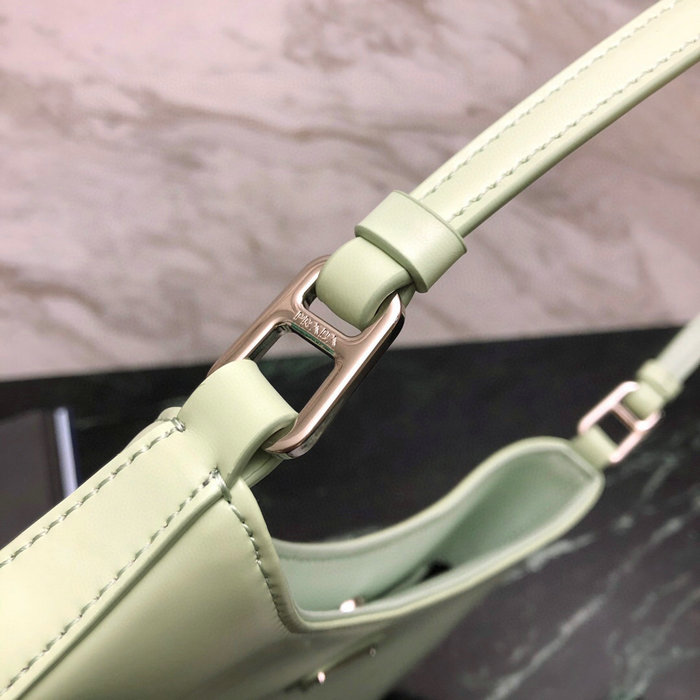 Prada Cleo Brushed Leather Shoulder Bag Light Green 1BC499