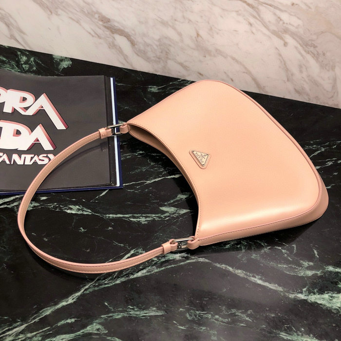 Prada Cleo Brushed Leather Shoulder Bag Nude 1BC499