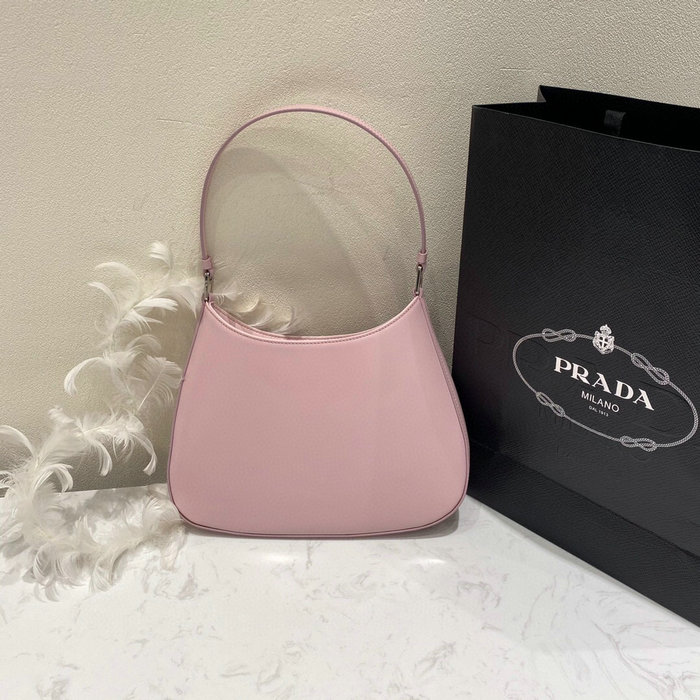 Prada Cleo Brushed Leather Shoulder Bag Pink 1BC499