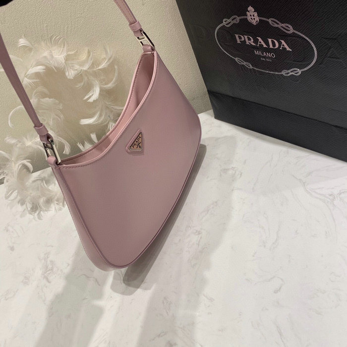 Prada Cleo Brushed Leather Shoulder Bag Pink 1BC499