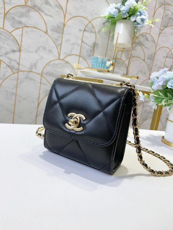 Chanel Lambskin Mini Chanel Wallet Black AP80983