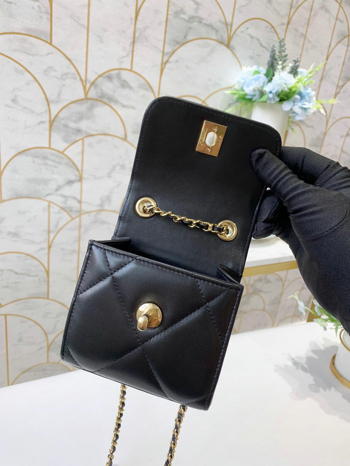 Chanel Lambskin Mini Chanel Wallet Black AP80983