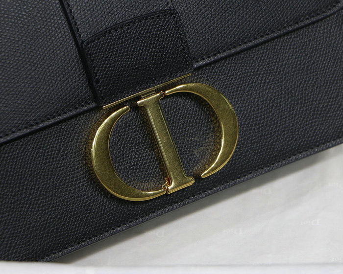 Dior 30 Montaigne Grained Calfskin Bag Black M9030