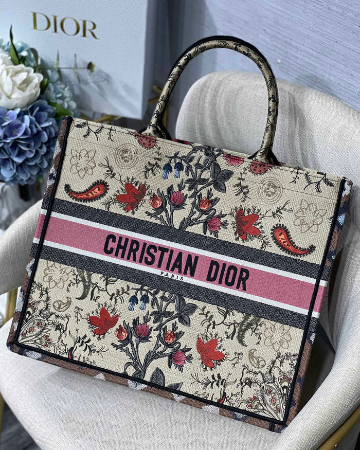 Dior Embroidered Canvas Book Tote MD19041