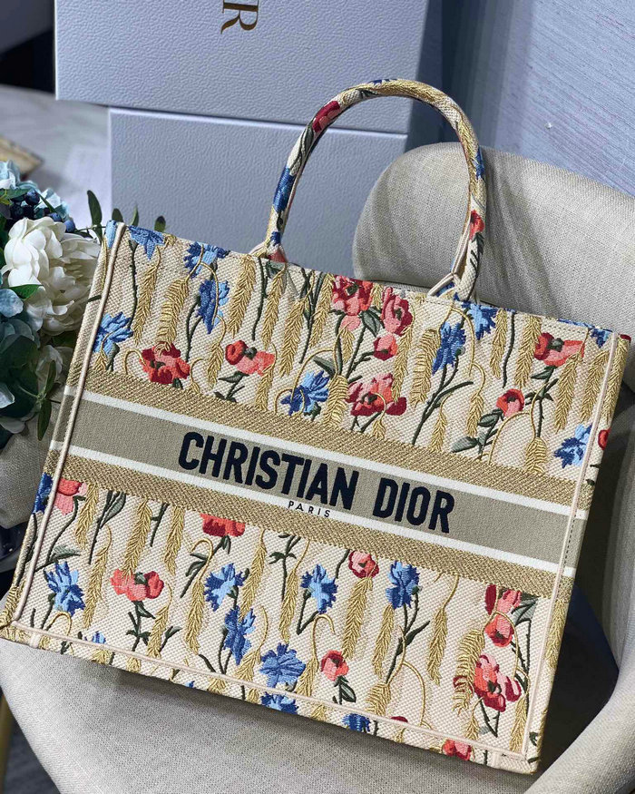 Dior Embroidered Canvas Book Tote MD19042