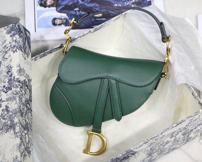 Dior Grained Calfskin Saddle Bag Green M9001