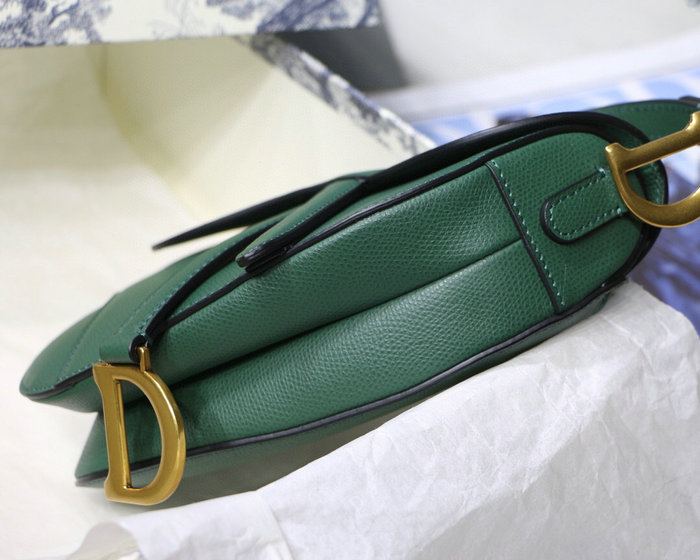 Dior Grained Calfskin Saddle Bag Green M9001