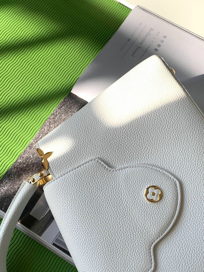 Louis Vuitton CAPUCINES MM White M54663