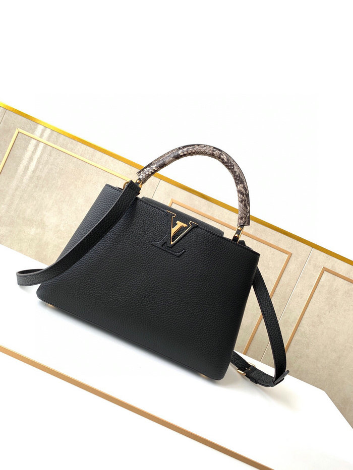 Louis Vuitton Capucines BB Black and Rose M97980