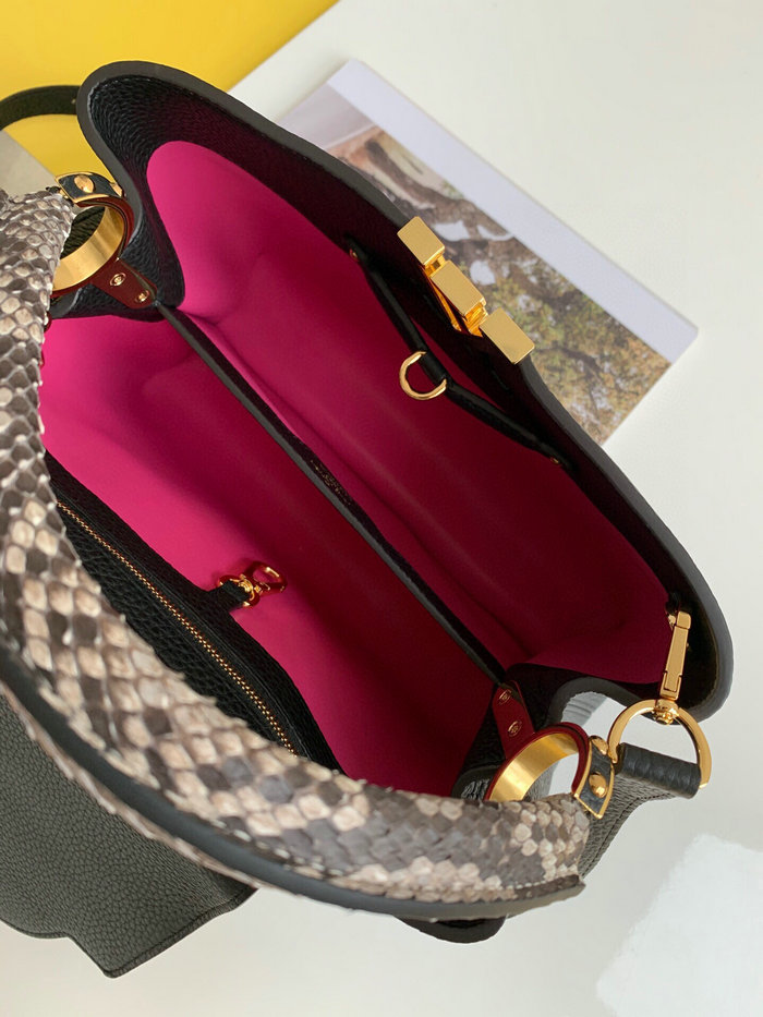 Louis Vuitton Capucines BB Black and Rose M97980