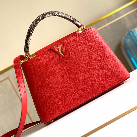 Louis Vuitton Capucines BB Red and Coffee M97980