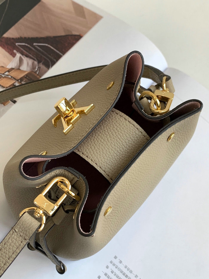 Louis Vuitton Nano Lockme Bucket Beige M68709