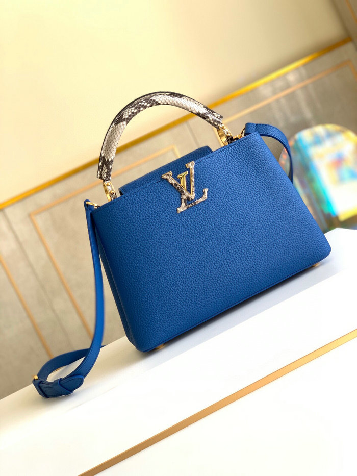 Louis Vuitton Taurillon Leather Capucines BB Blue M97980