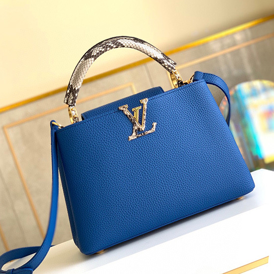 Louis Vuitton Taurillon Leather Capucines BB Blue M97980