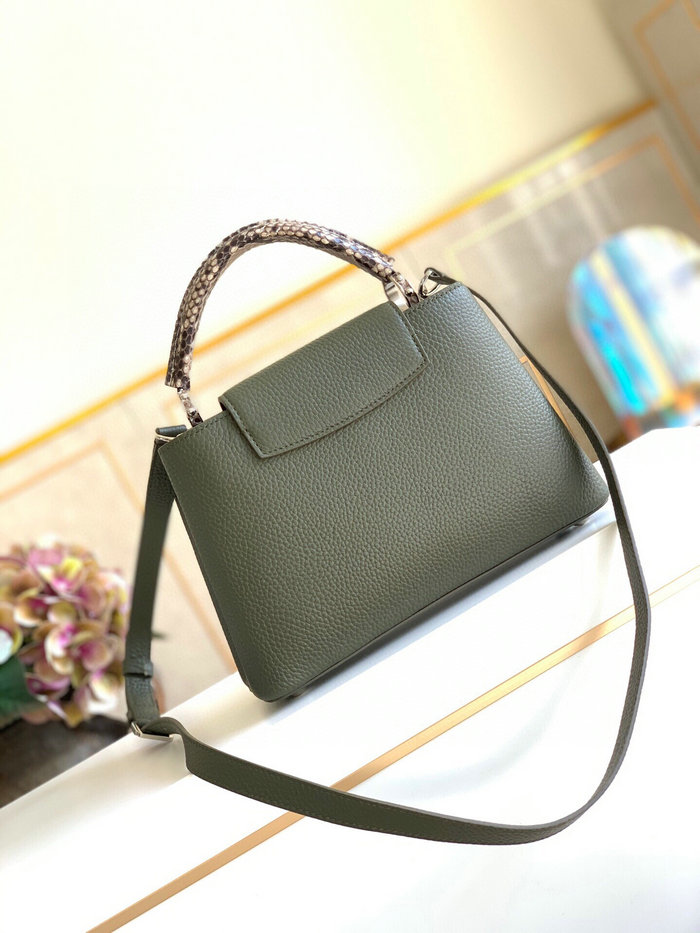 Louis Vuitton Taurillon Leather Capucines BB Green M97980