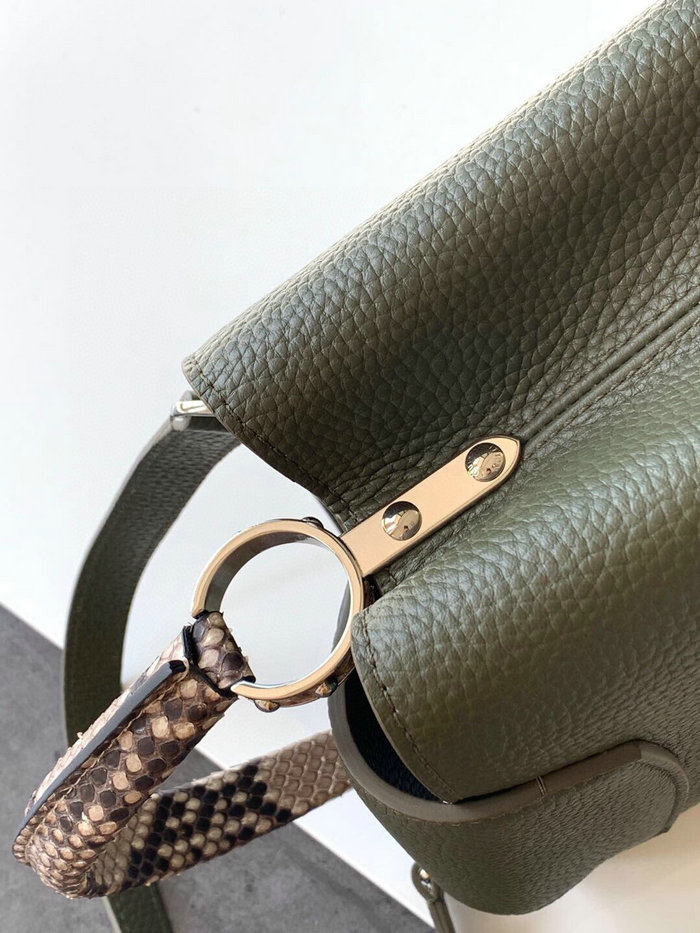 Louis Vuitton Taurillon Leather Capucines BB Green M97980