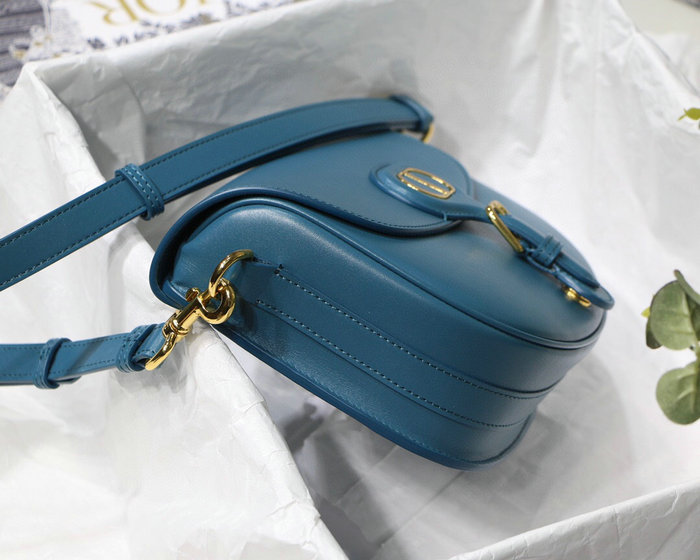 Medium Dior Box Calfskion Bobby Bag Blue M9319