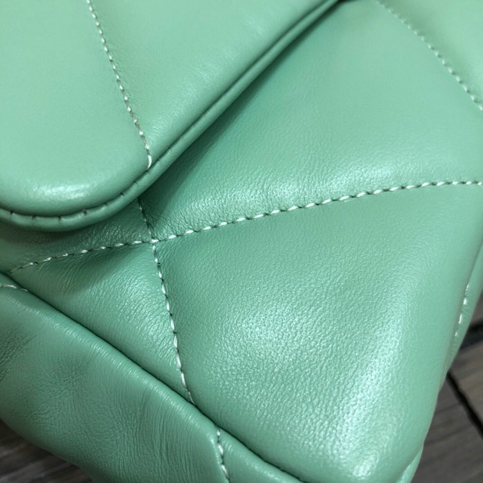 Chanel 19 Lambskin Flap Bag Green AS1160