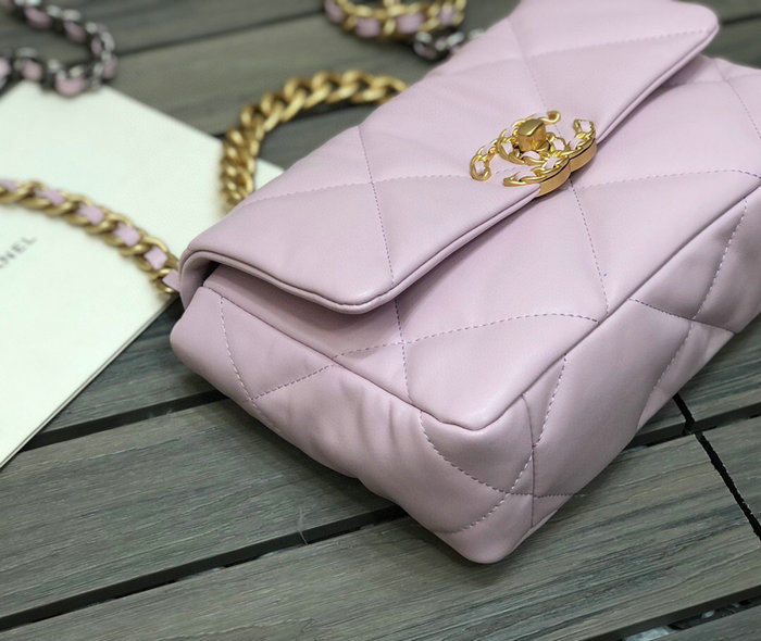 Chanel 19 Lambskin Flap Bag Pink AS1160