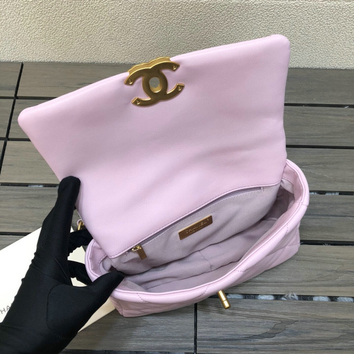 Chanel 19 Lambskin Flap Bag Pink AS1160