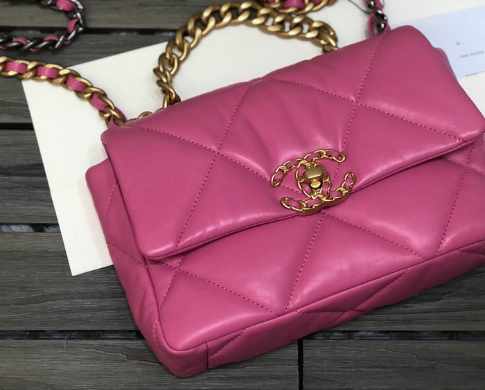 Chanel 19 Lambskin Flap Bag Rose AS1160