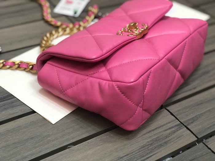 Chanel 19 Lambskin Flap Bag Rose AS1160