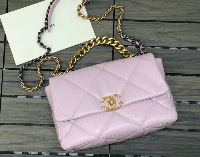 Chanel 19 Lambskin Large Flap Bag Pink AS1161