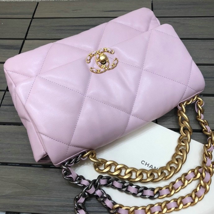 Chanel 19 Lambskin Large Flap Bag Pink AS1161