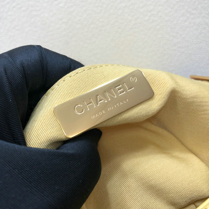 Chanel 19 Lambskin Large Flap Bag Yellow AS1161