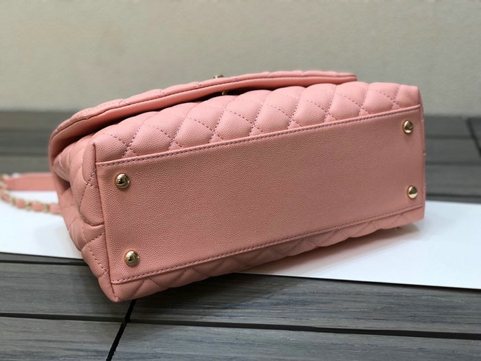 Chanel Flap Bag with Top Handle Pink A92991