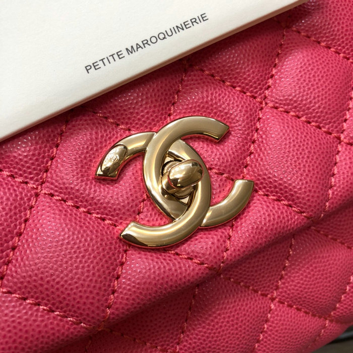 Chanel Flap Bag with Top Handle Rose A92991