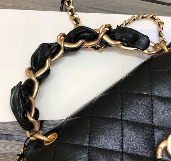 Chanel Lambskin Flap Bag Black AS2388